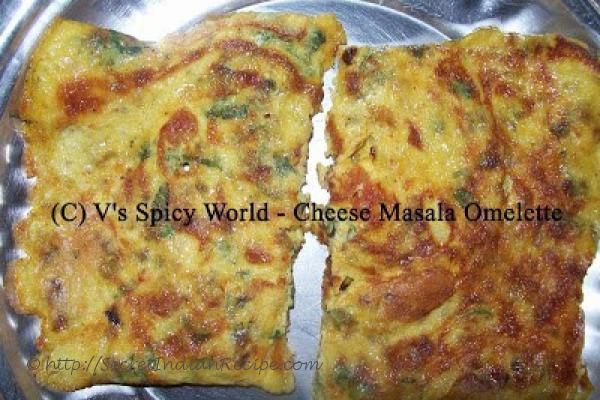 photo of cheese masala omelette