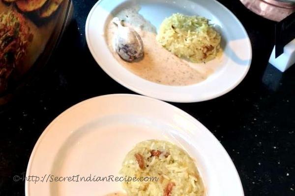 photo of dahi baingan pudina ( eggplant in mint flavoured yoghurt sauce)