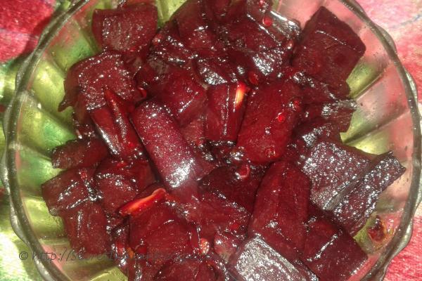Beetroot stir fry.
