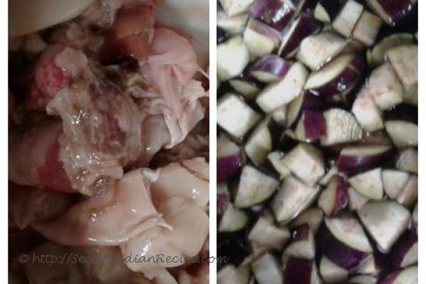 photo of fish fat and brinjal