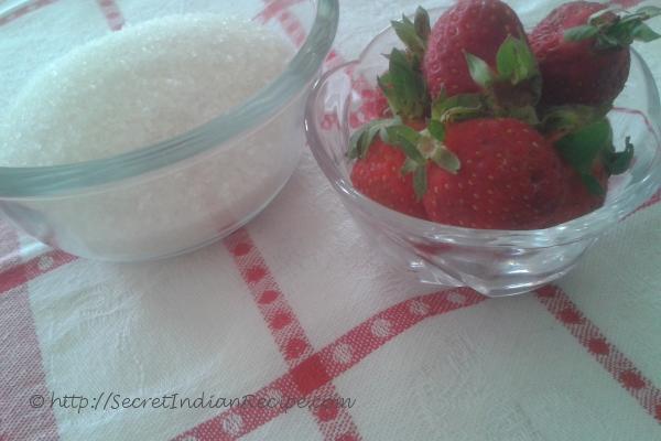 photo of Strawberry murabba ingredients