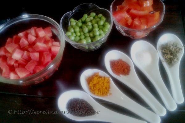 photo of gajar matar sabzi (stir fried carrots and peas)