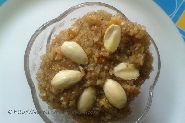 photo of gulacha sanza ( cracked wheat and jaggery dessert)