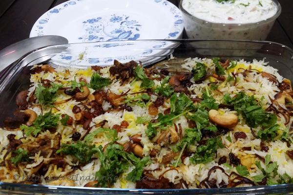 The biriyani right out of the oven