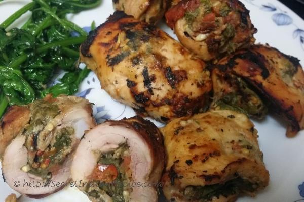 photo of Roast chicken pockets with aubergines