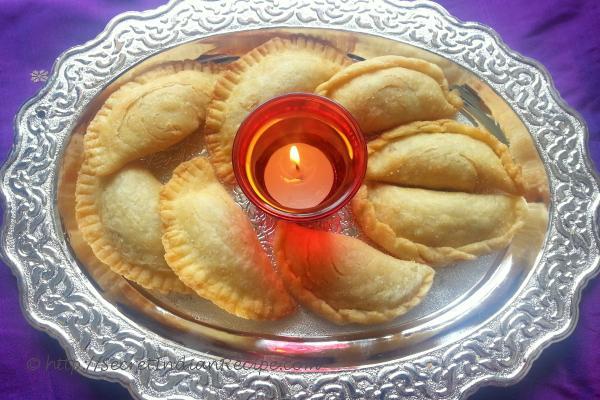 photo of pudachi karanji / layered gujiya- maharashtrian cuisine