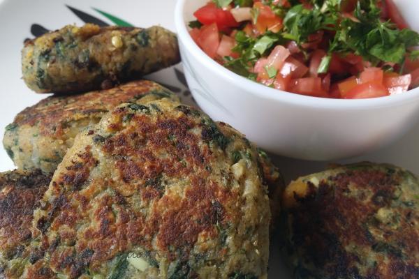 Chickpeas and Spinach tikkis