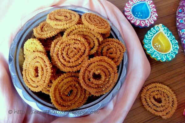 photo of chakli / crispy savory spirals / diwali snacks