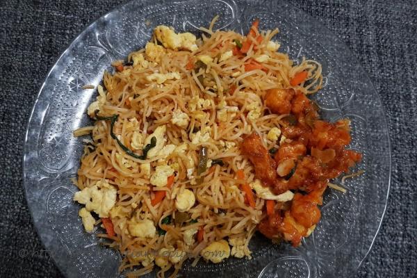 photo of egg hakka noodles recipe