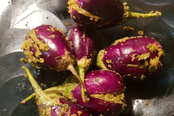 photo of bharli vangi (stuffed brinjal)