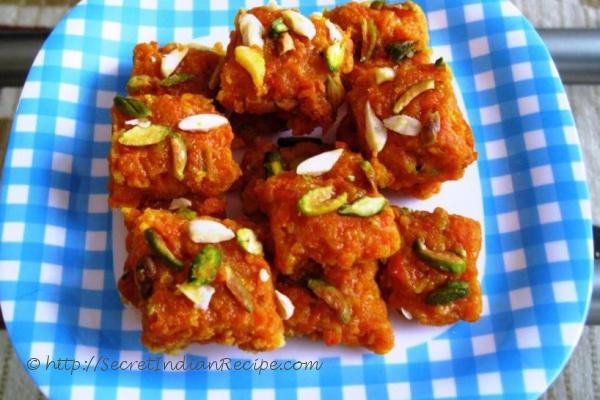 photo of carrot barfi