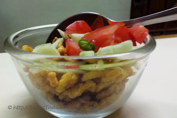 photo of cornflakes chaat