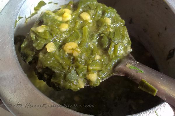 photo of sapeita / sapoita (pigweed in dried pea lentil)