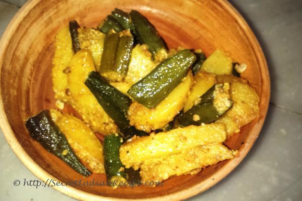 lahsunposto wali bhindi