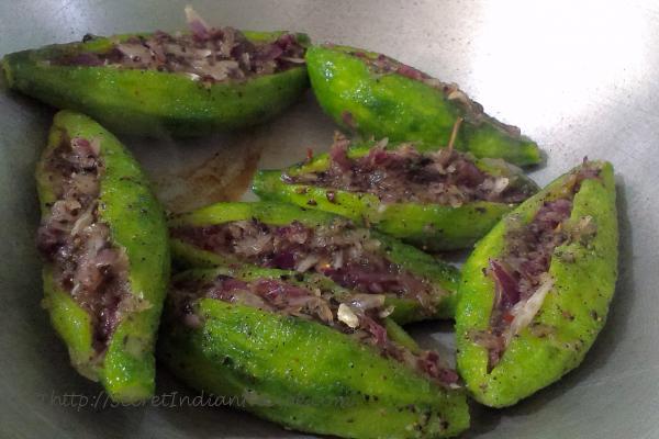 photo of bharwan karela (stuffed bittergourd with dry masala)