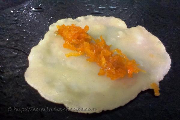 photo of gajorer pattisappte (carrot pancake)