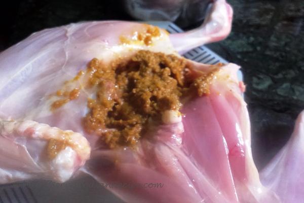 photo of murgh / murg masalam ( chicken stuffed with spices)