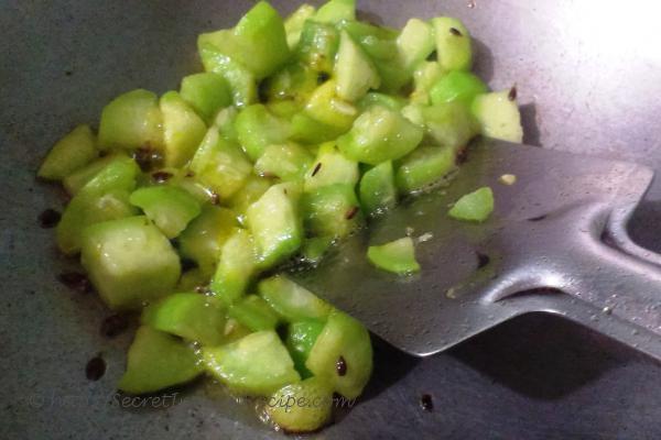 photo of jhinge baahari (sweet and savory ridge gourd with coconut)