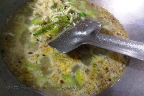 photo of jhinge baahari (sweet and savory ridge gourd with coconut)