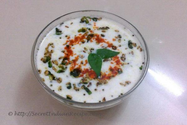 Dahi Tadka (curd with tempering)