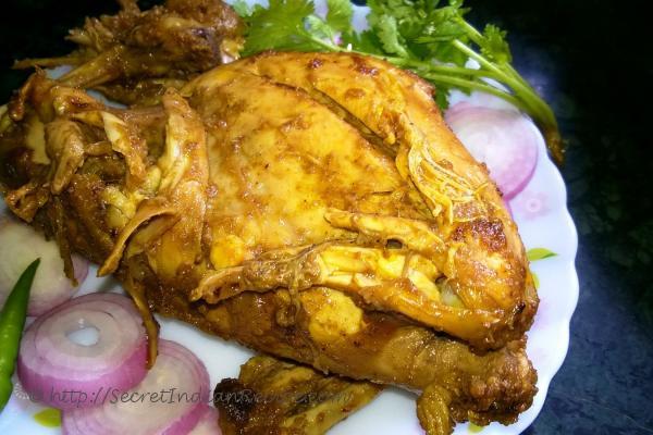 photo of murgh / murg masalam ( chicken stuffed with spices)
