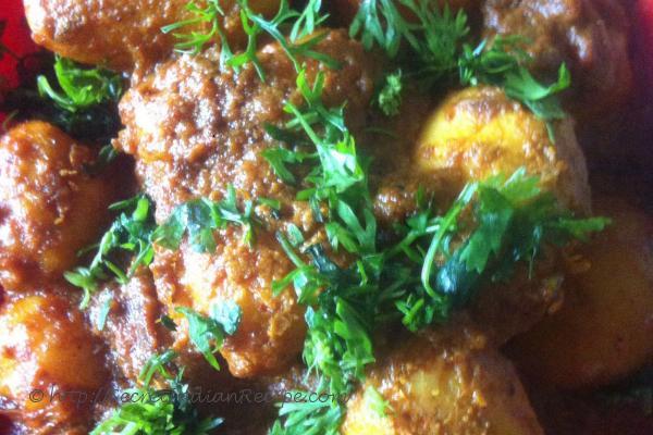 photo of notun aloor dum ( spicy baby potato in bengali style)