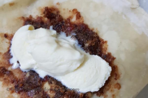 photo of fried ice cream roll