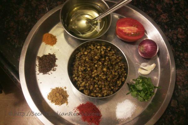 photo of sabut moong ki dal (whole green gram curry)