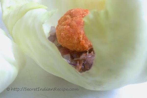 The filling for cabbage dumplings ( elle kosu kadubu)