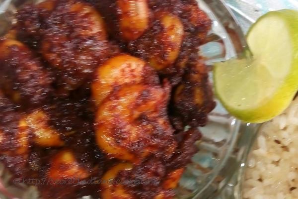 photo of prawns dry masala