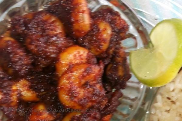 photo of prawns dry masala