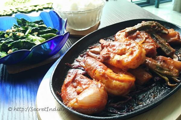photo of prawns sizzler