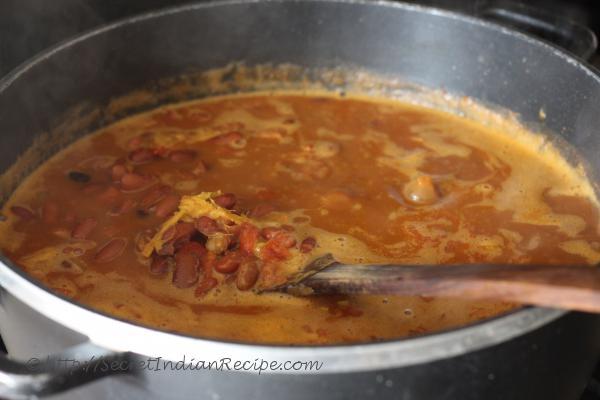 photo of curry cooking