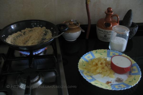 photo of Ingredients for Pineapple Sheera