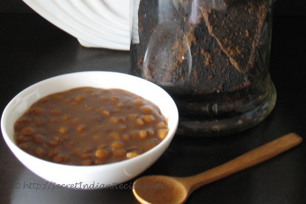 photo of Vorn (Gram Dal cooked in Coconut milk and Jaggery)