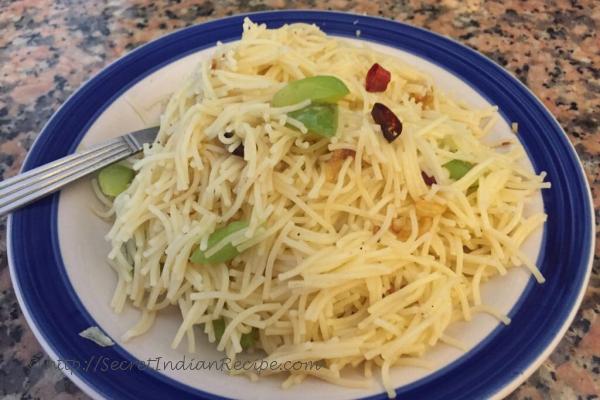 photo of recipe for vermicelli || garlic and red chili flavor || must try for breakfast!