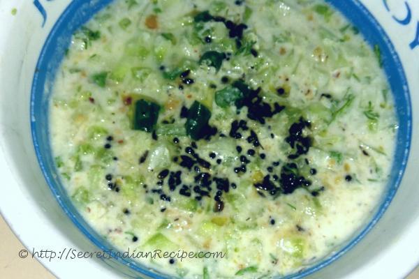 photo of khamang kakdi (maharashtrian cucumber salad)