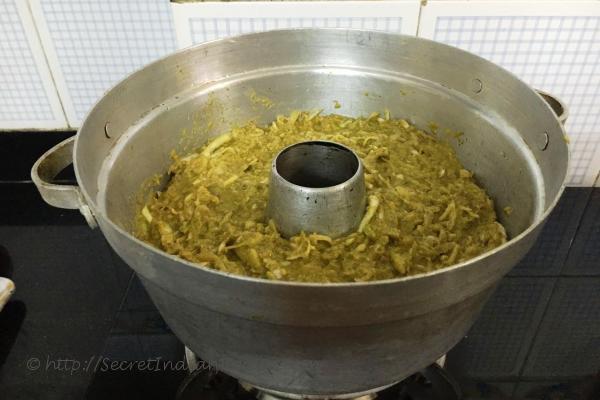 photo of kobi vadi (spicy cabbage pancake)