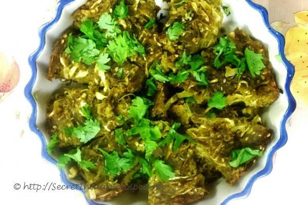 photo of kobi vadi (spicy cabbage pancake)