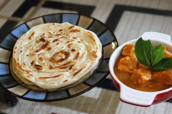 photo of malabari parotta or kerala parotta (without egg)