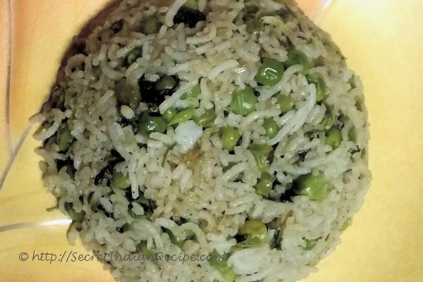 photo of matar rice (green pea rice)