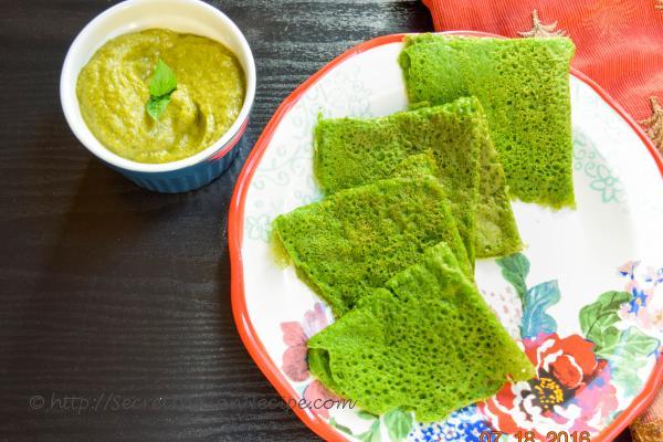 photo of palak neer dosa