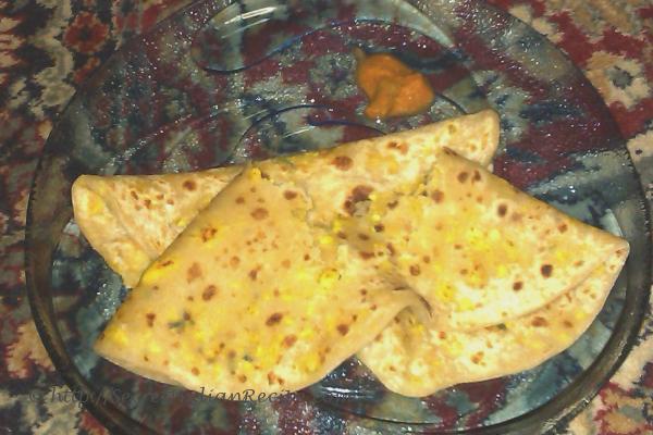 picture of paneer parathe