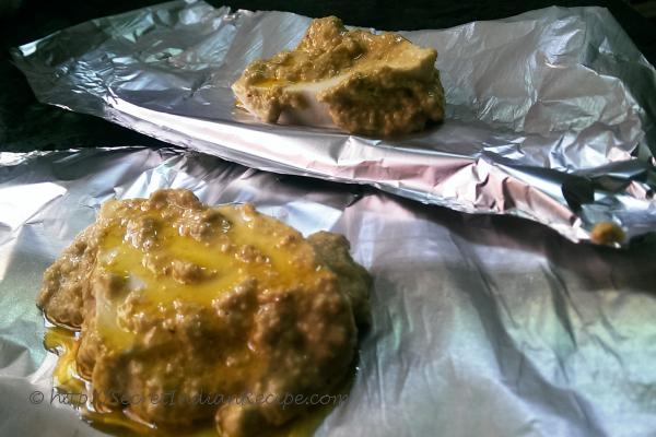 photo of paneer paturi (cottage cheese in mustard sauce)