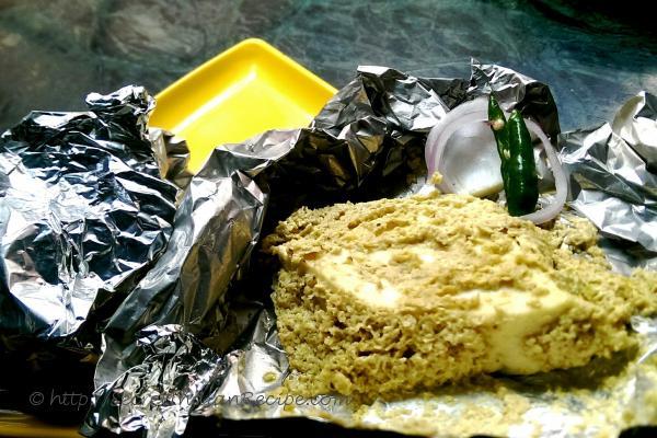 photo of paneer paturi (cottage cheese in mustard sauce)