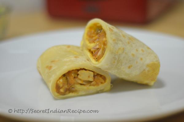 Paneer egg roll (Cottage cheese and egg roll)