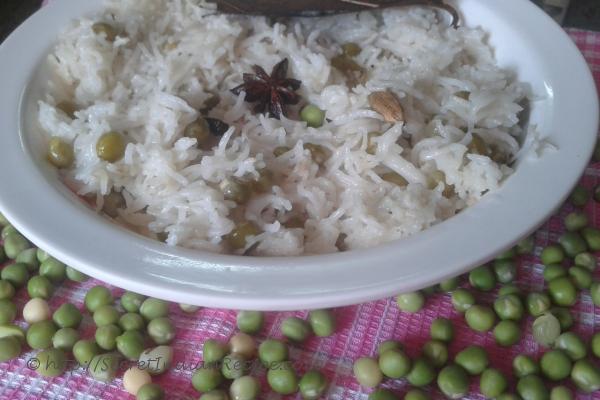 photo of peas pulao recipe
