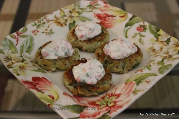 photo of zucchini rosti (zuchhini tikkis)