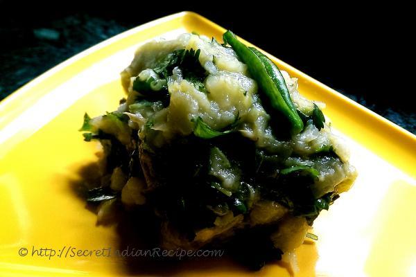 photo of sem aur aloo ka bharta ( indian flat beans / lima beans and potato mash)