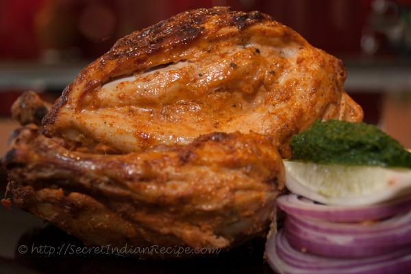 photo of tandoori chicken cooked at home